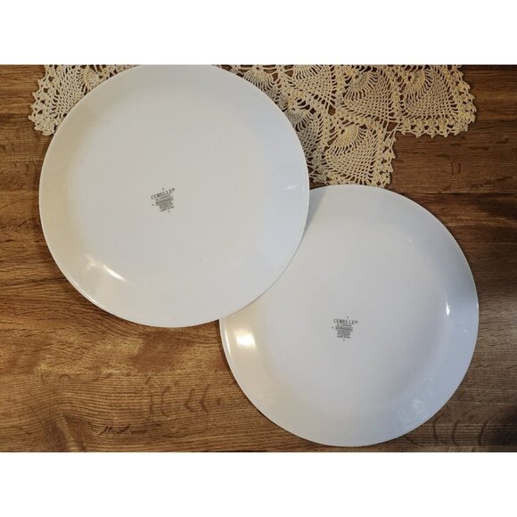 2- Corelle Friendship 10.25" Dinner Plates, Tulip Flower Rim Vintage - Picture 5 of 8